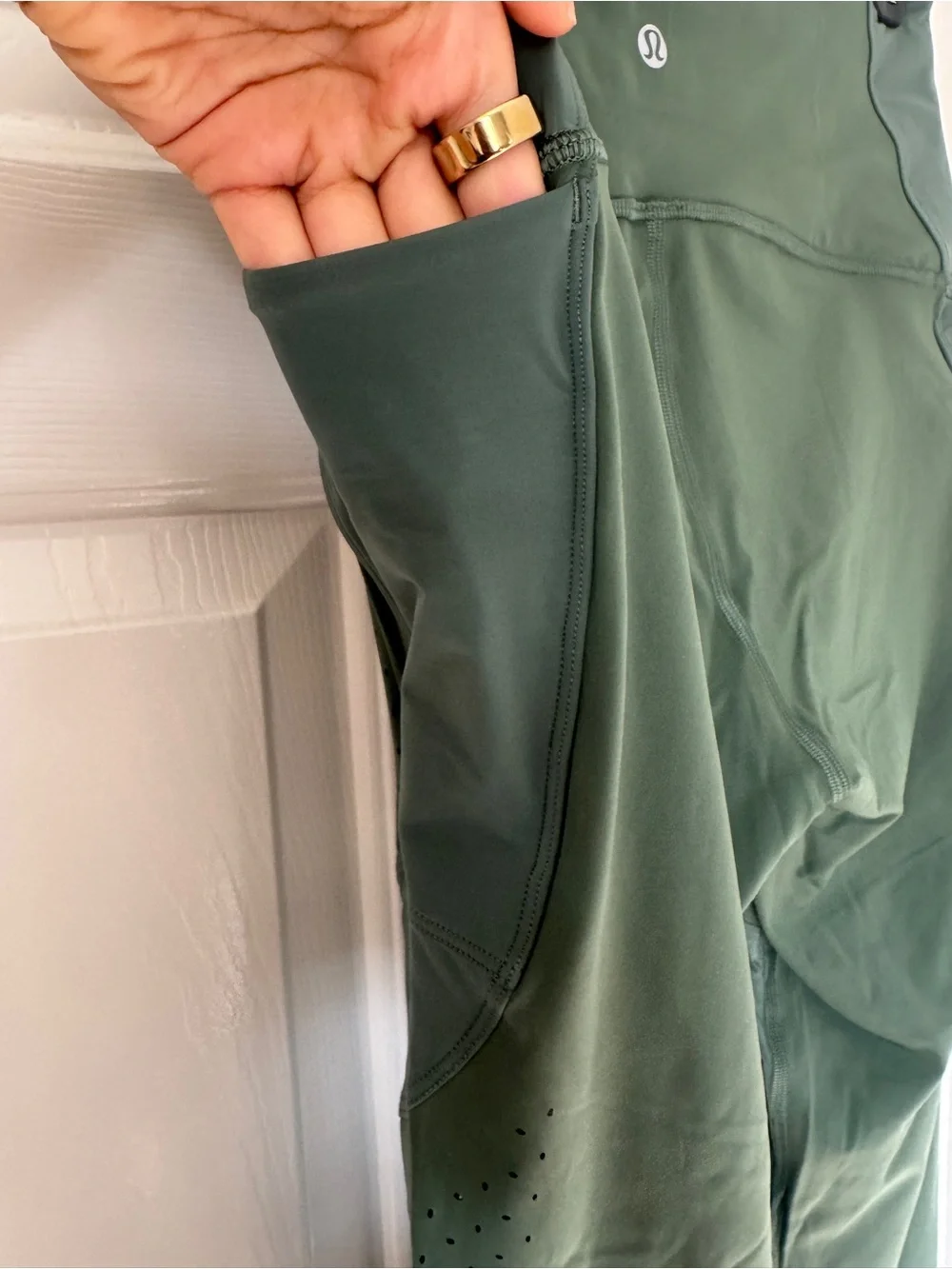Lululemon High-Rise Green Performance Leggings